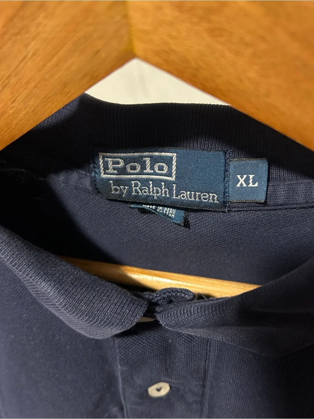 Ralph Lauren Navy Polo Shirt with Yellow Pony Embroidery